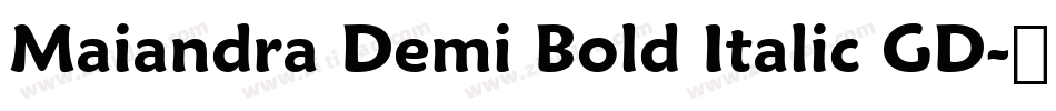 Maiandra Demi Bold Italic GD字体转换